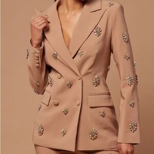 Beige Suit w/ Embellishments